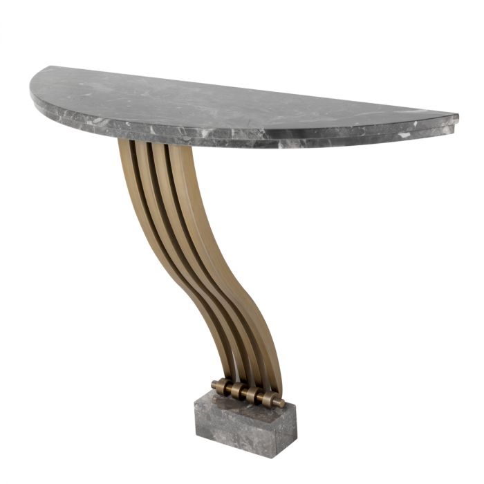 Mesa consola Renaissance acabado en latón cepillado