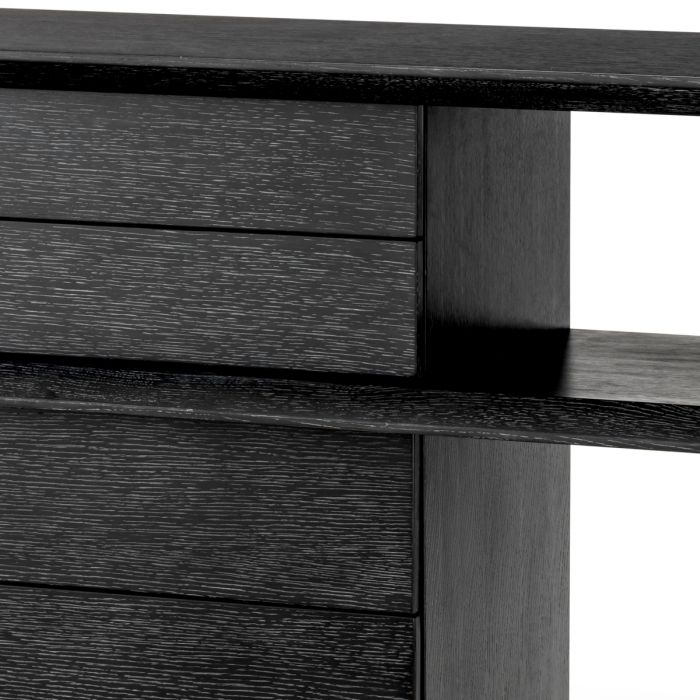 Console Table Mantua charcoal grey oak veneer