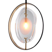 Chandelier Vincente gunmetal finish gold finish