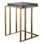 Side Table Crescent vintage brass finish