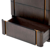 Drawer Dresser Modesto Tall mocha oak veneer