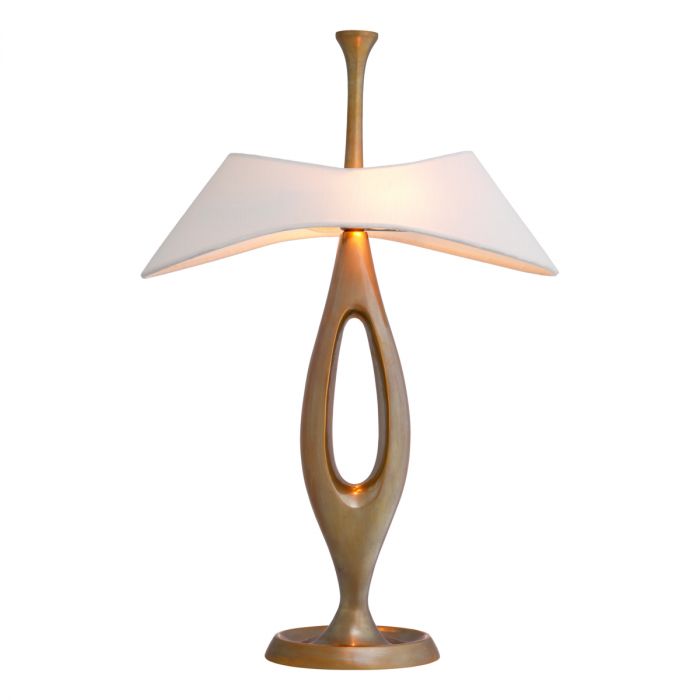Table Lamp Gianfranco vintage brass finish incl shade