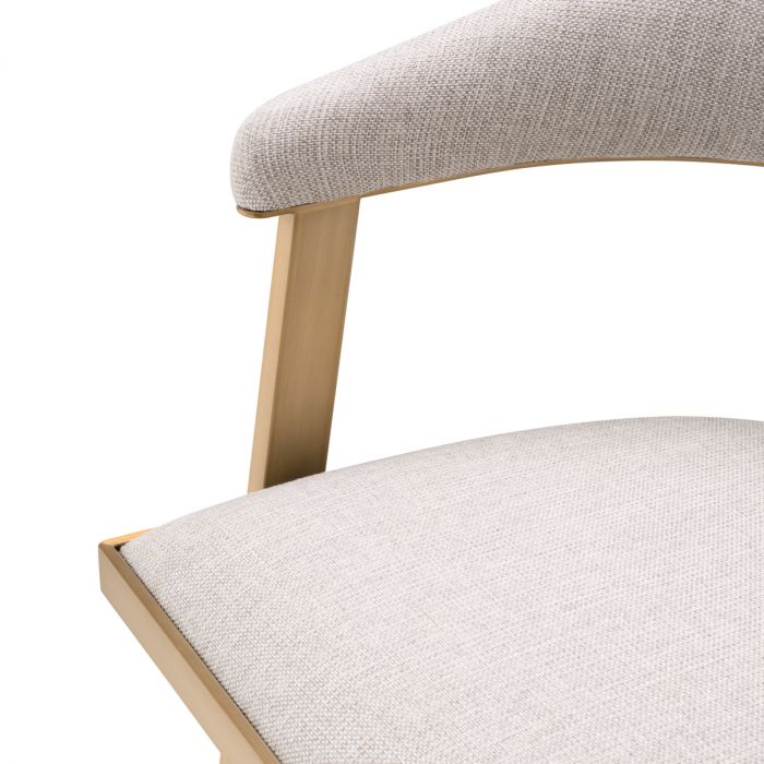 Counter Stool Dexter brushed brass finish loki natural