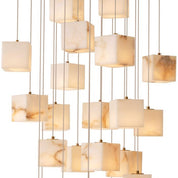 Chandelier Duboce antique brass finish