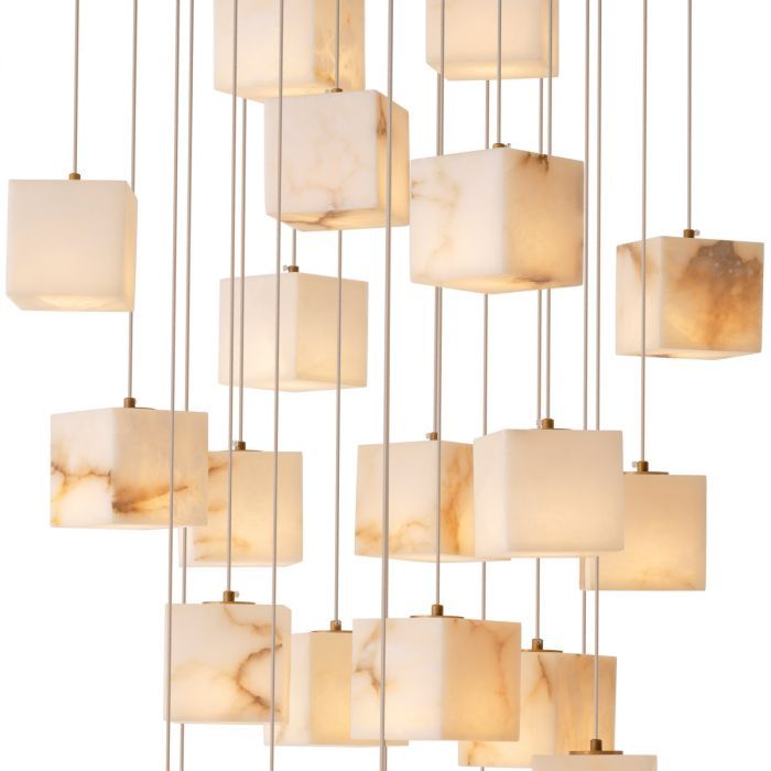 Chandelier Duboce antique brass finish