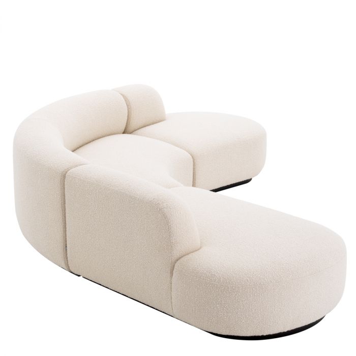 Sofá Björn L bouclé crema