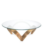 Coffee Table Soquel vintage brass finish