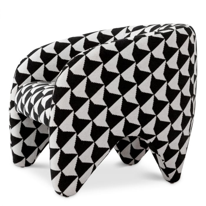 Chair Toledo zenith black and white