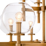 Chandelier Jade L antique brass finish