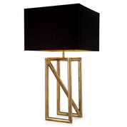 Table Lamp Michelino vintage brass finish incl shade