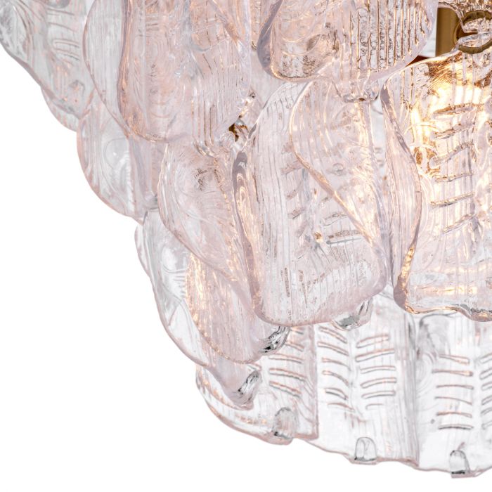 Lámpara de araña Solange de cristal transparente