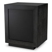 Nightstand Bogart charcoal grey oak veneer antique mirror glass