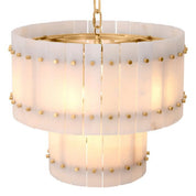 Chandelier Ruby S alabaster antique brass finish