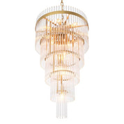 Chandelier Yara L antique brass finish
