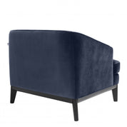 Silla Monterey savona terciopelo azul medianoche