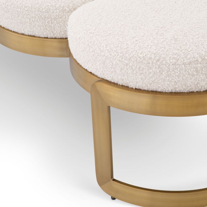 Bench Newport bouclé cream