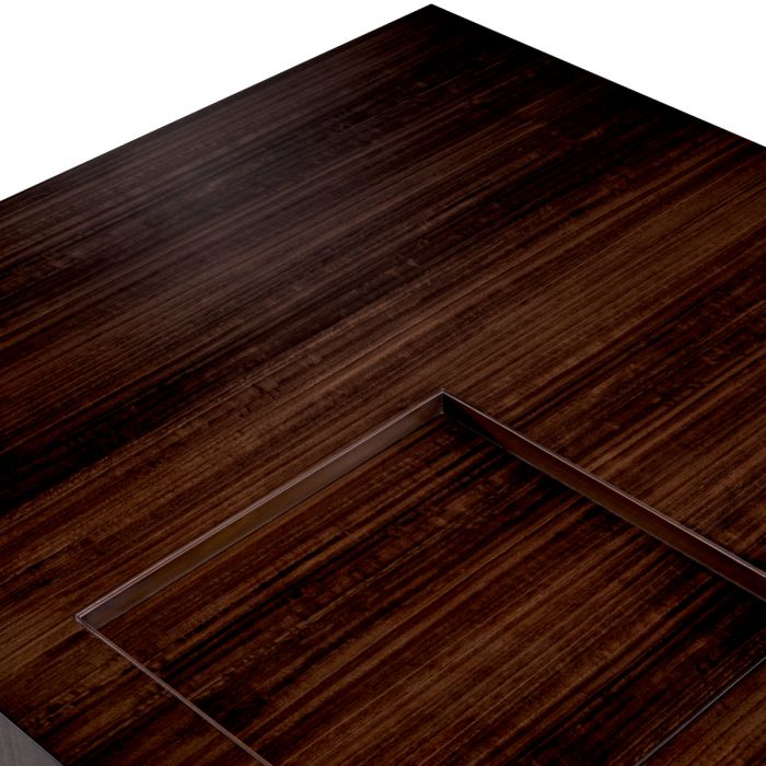 Coffee Table Otus square eucalyptus veneer bronze finish