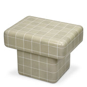 Mesa auxiliar de exterior Mateo gris claro