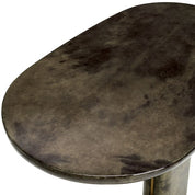 Mesa auxiliar Manuel gris alto brillo