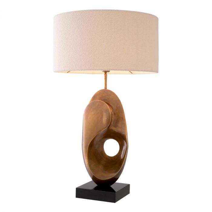 Table Lamp D'Ancona vintage brass finish incl shade