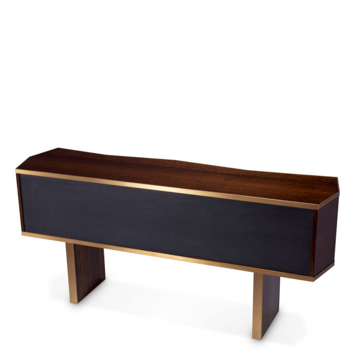 Dresser Xenon eucalyptus veneer brushed brass finish