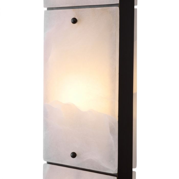 Floor Lamp Ortiz bronze highlight finish incl shade