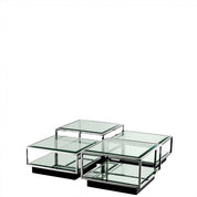 Coffee Table Tortona polished stainless steel S/4