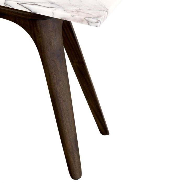 Side Table Borre rectangular bianco lilac marble