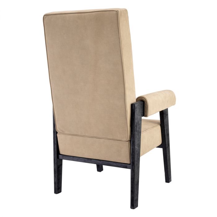Chair Milo high black oak beige nubuck