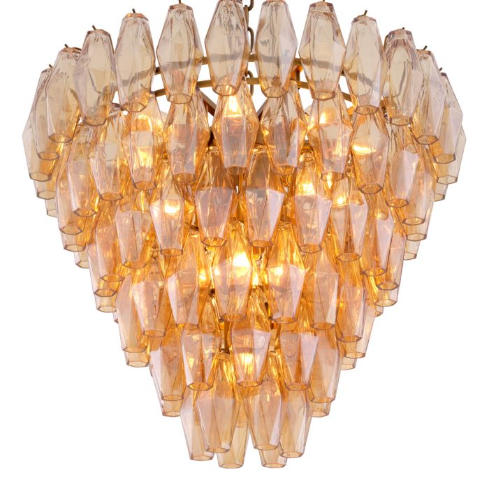 Chandelier Benini S antique brass finish