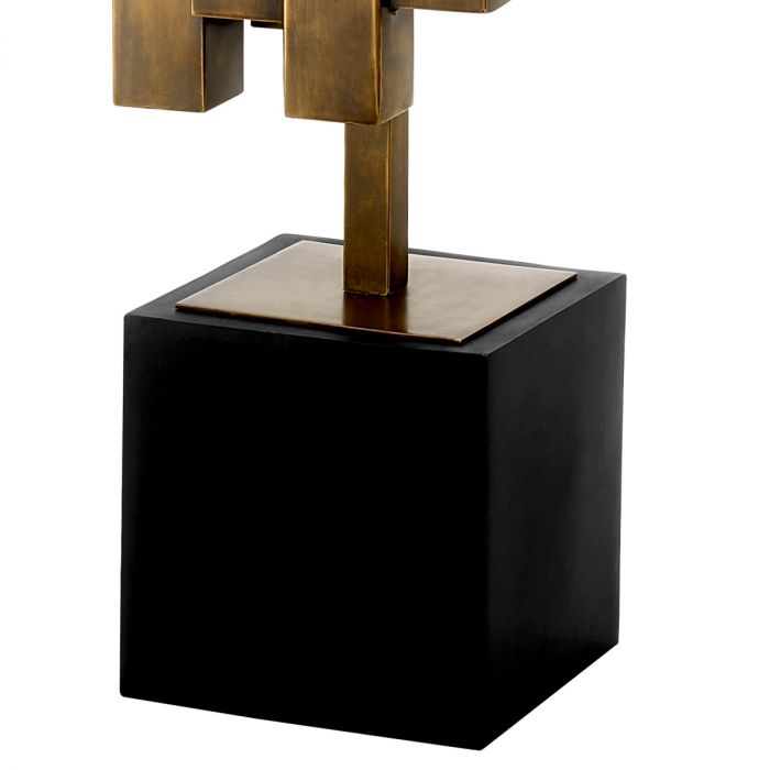 Table Lamp Beau Rivage vintage brass finish incl shade