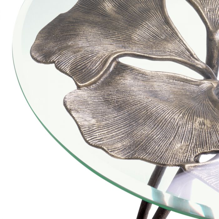 Side Table Poseidon antique brass finish