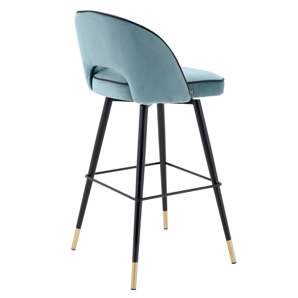 Bar Stool Cliff savona blue velvet set of 2