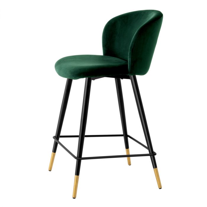 Counter Stool Volante roche dark green velvet