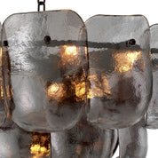 Lámpara de araña Gustave de cristal ahumado