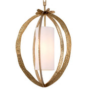 Chandelier Luciano hammered vintage brass finish