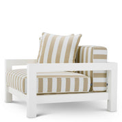 Silla de exterior Cap-Antibes blanco mate florent beige