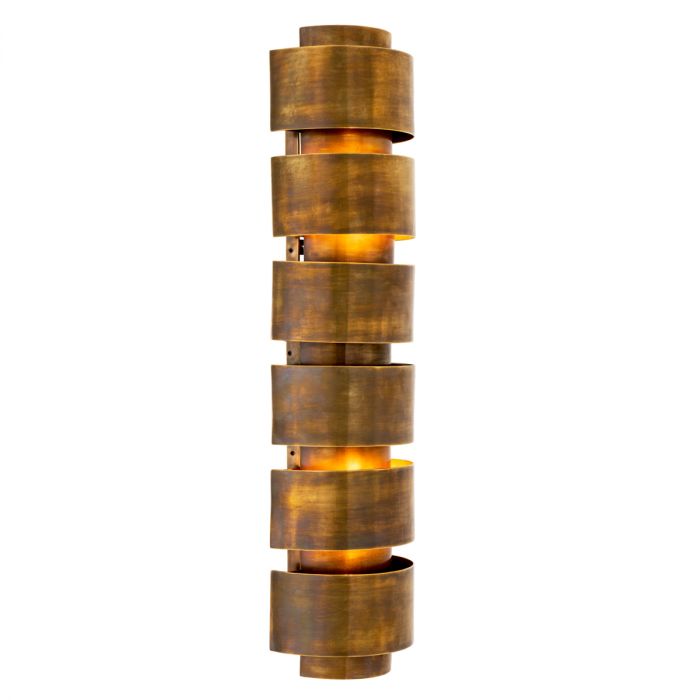 Wall Lamp Manetti L vintage brass finish
