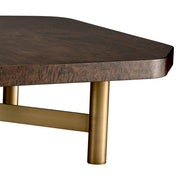 Coffee Table Oracle maple veneer high gloss brushed brass finish