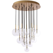 Chandelier Aulani antique brass finish