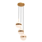 Hanging Lamp Spiridon Triple antique brass finish