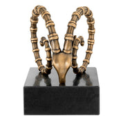 Bookend Ibex vintage brass finish set of 2