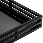 Tray Giacomo black finish rectangular