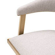 Bar Stool Dexter brushed brass finish loki natural