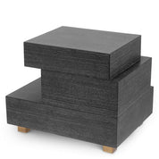 Nightstand Evendale charcoal oak veneer