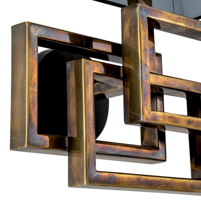 Wall Lamp Windolf vintage brass finish incl shade