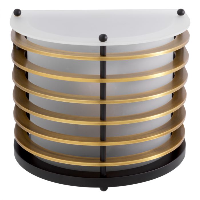 Wall Lamp Logan black finish frosted glass