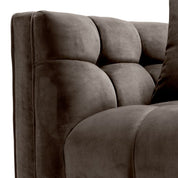 Silla Sienna savona terciopelo gris