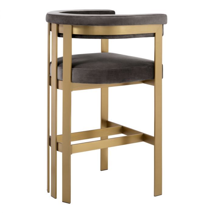Bar Stool Clubhouse savona grey velvet