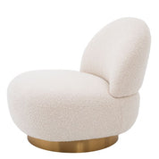 Swivel Chair Clément bouclé cream